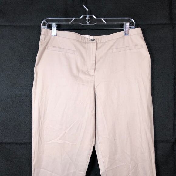 Stefanel Womens Pants Tan Lightweight Mid Rise Straight Work Casual 6 - Picture 2 of 11